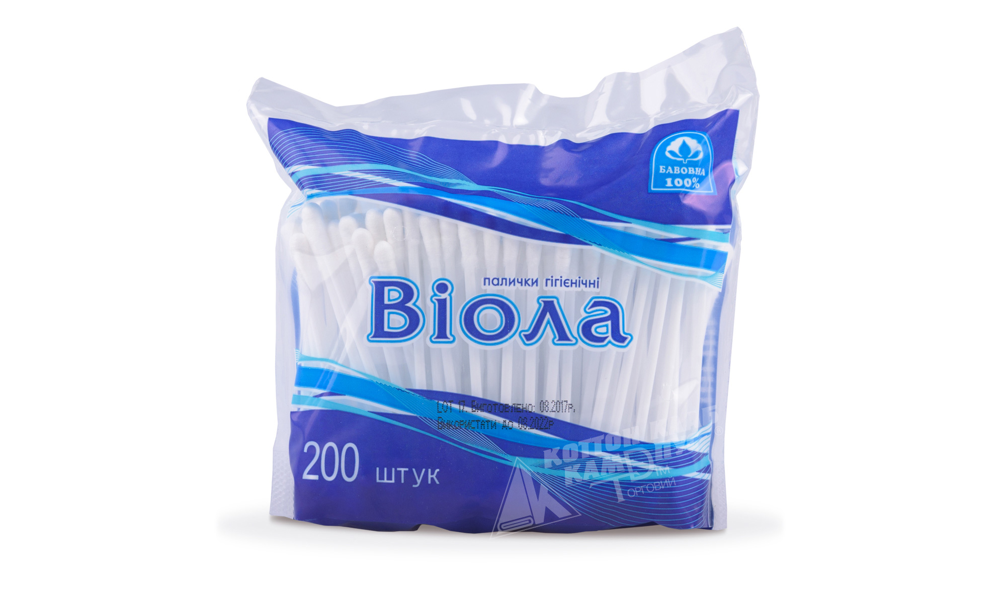 Палички гігієнічні Віола 200 шт./ п/е